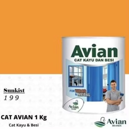 Sunkist 199 Orange Cat Avian Kayu Besi Kusen Pintu Alumunium Oren Sunkis