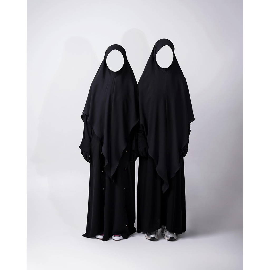 ALJENNA - FUSE KHIMAR JETBLACK | FUSE TRIANGLE, REGULER, SHOULDER | KHIMAR NON PAD BASIC | FK FRENCH