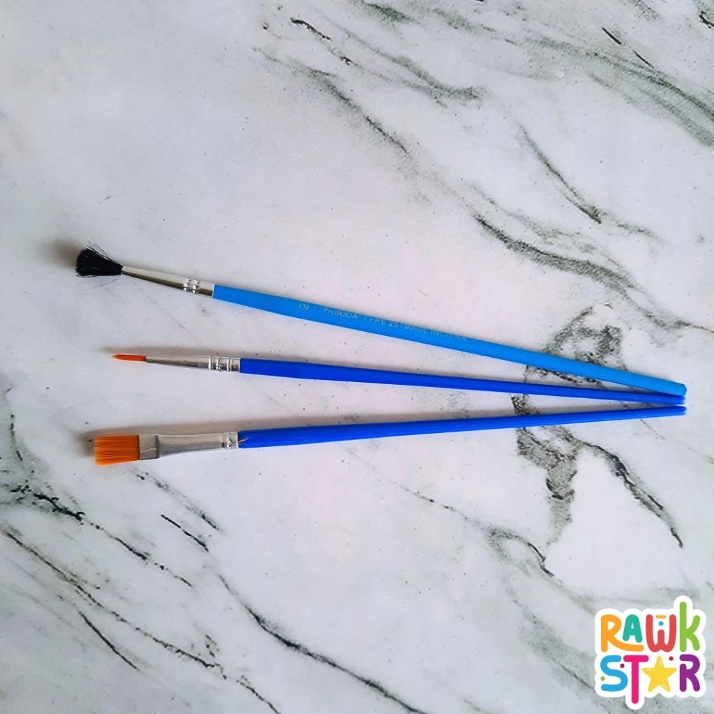 Kuas Cat Air Nilon Pipih dan Lancip / Kuas Pagoda