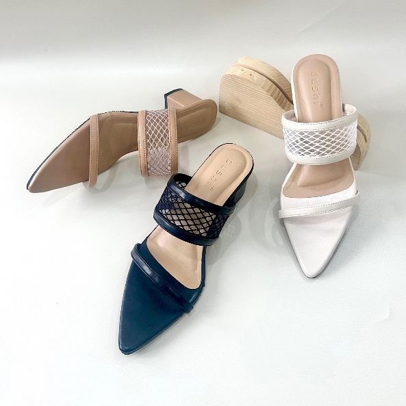 LYVIE Mira heels - Sandal wanita hak 5cm heels slop kekinian