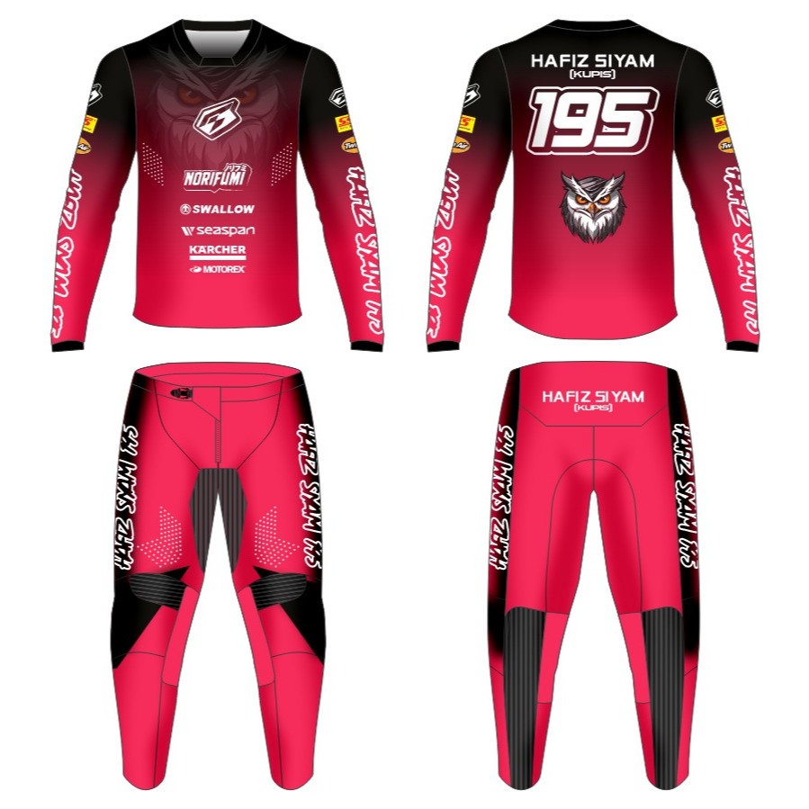 Jersey Set Custom | Jerset Motocross | Baju Balap Racing Grasstrack Custom Design Celana Trail Strec