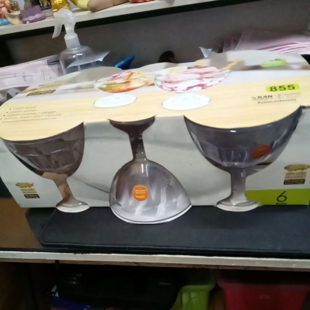 gelas es teler golden dragon plastik klirik mangkok es buah 855