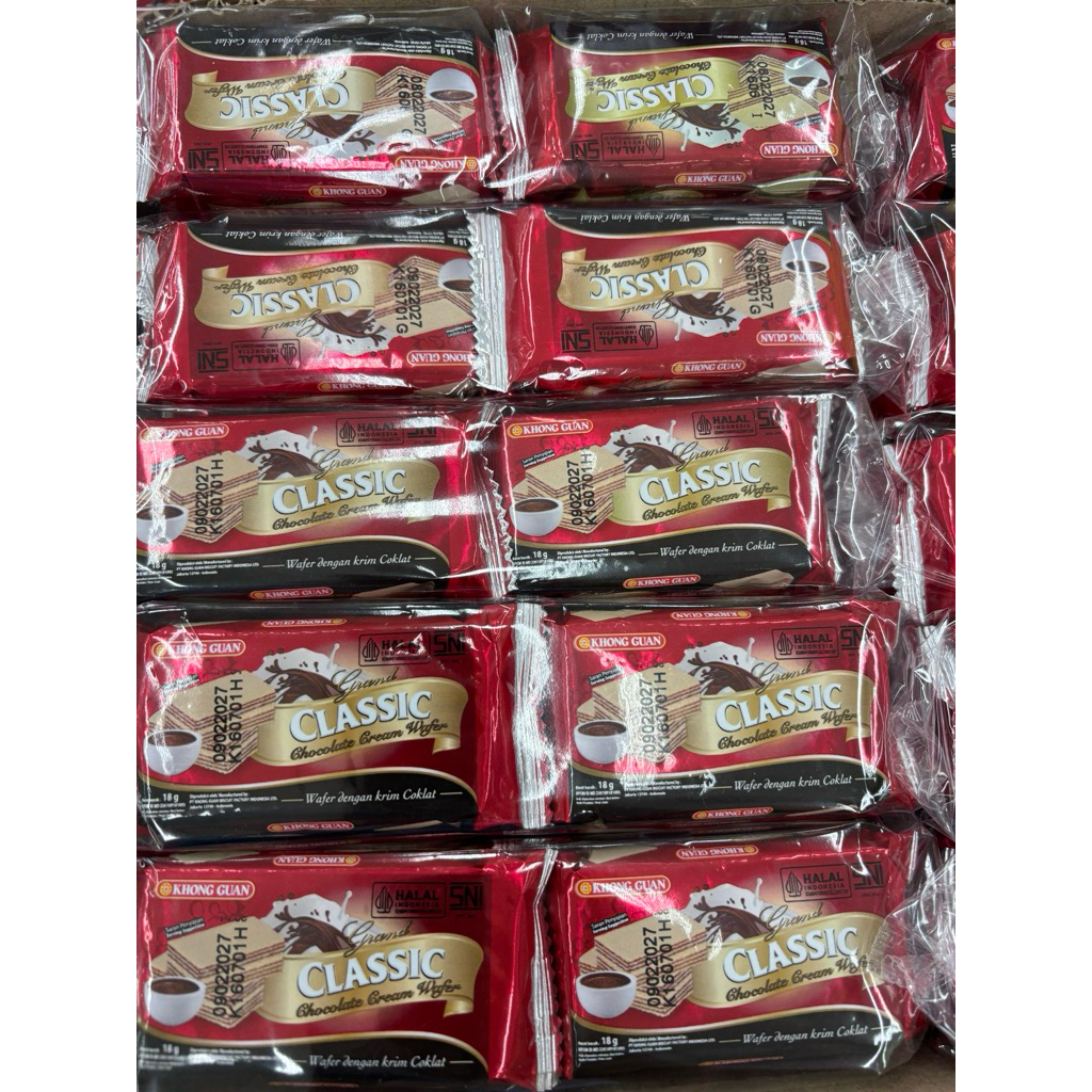 Khong Guan Wafer Renceng Kemasan Ekonomis 10 Pcs 18gr