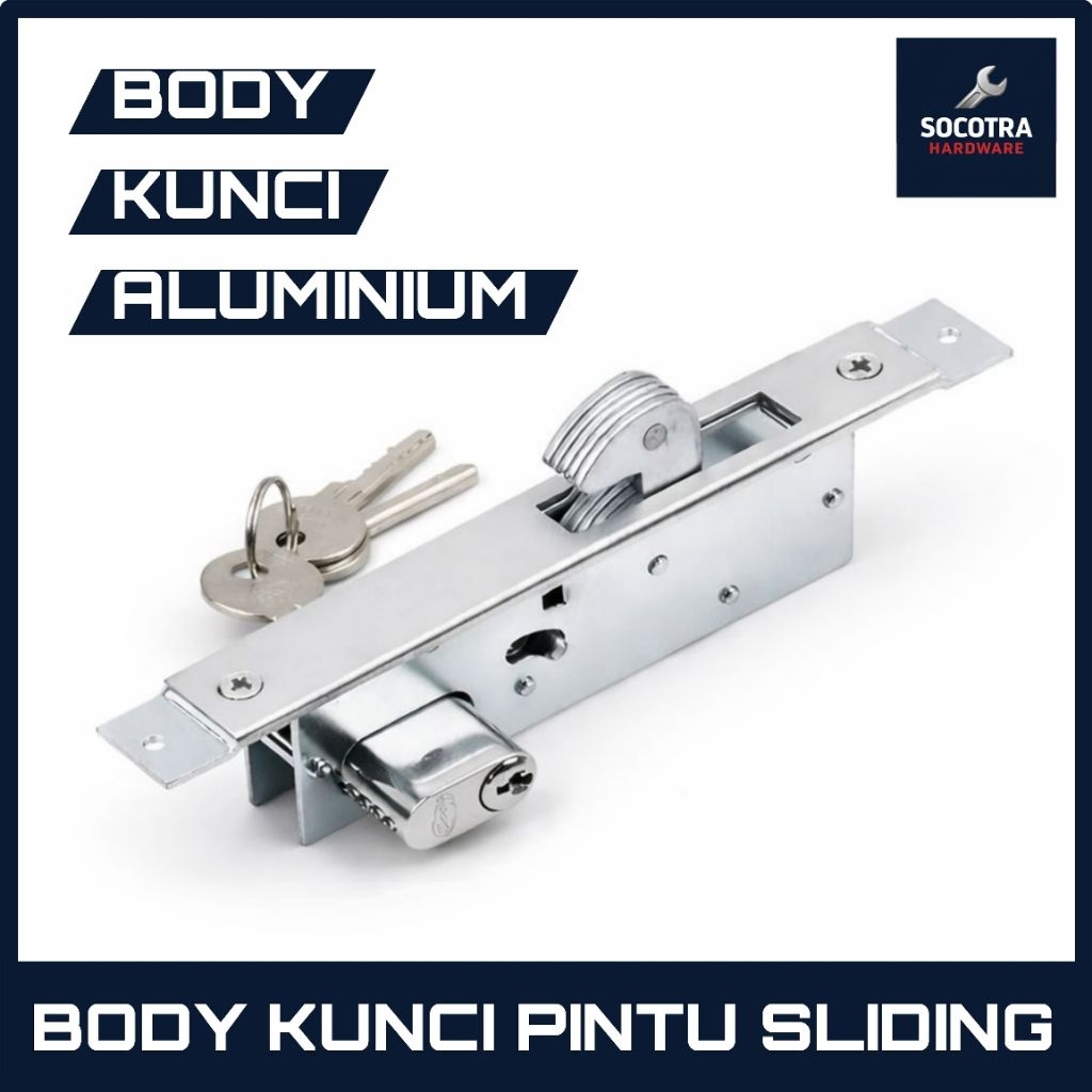 Kunci Pintu Sliding Geser - Body Kunci Kait Pintu Geser - Kunci Pintu Sliding Aluminium