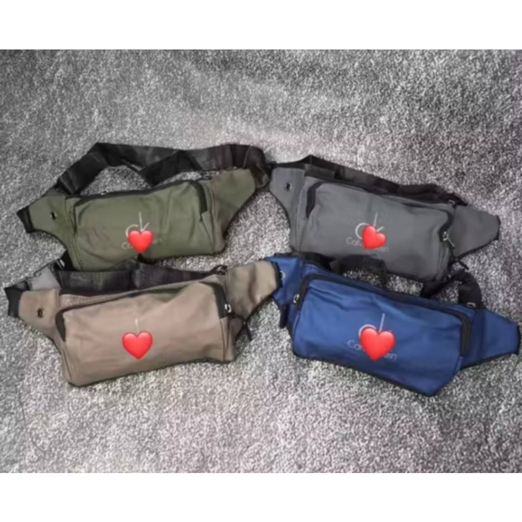TAS WAISTBAG C44LV1N WATERPROOF ANTI AIR UNISEX ORIGINAL NAVY CREAM GREEN / TAS WAISTBAG PRIA WANITA