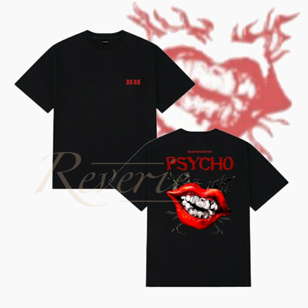 KAOS TSHIRT BM BABY MONSTER PSYCHO BAJU KPOP IDOL OUTFIT BABYMONSTER BAEMON MONSTIEZ