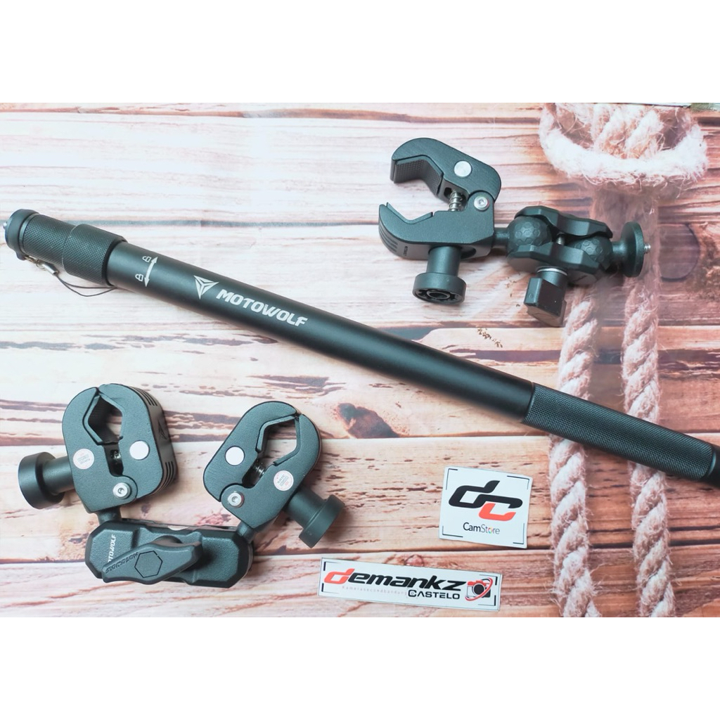 Motowolf invisible stick paket motovlog motorcycle insta 360 X3 insta 360 x4 insta 360 x5 GoPro Hero