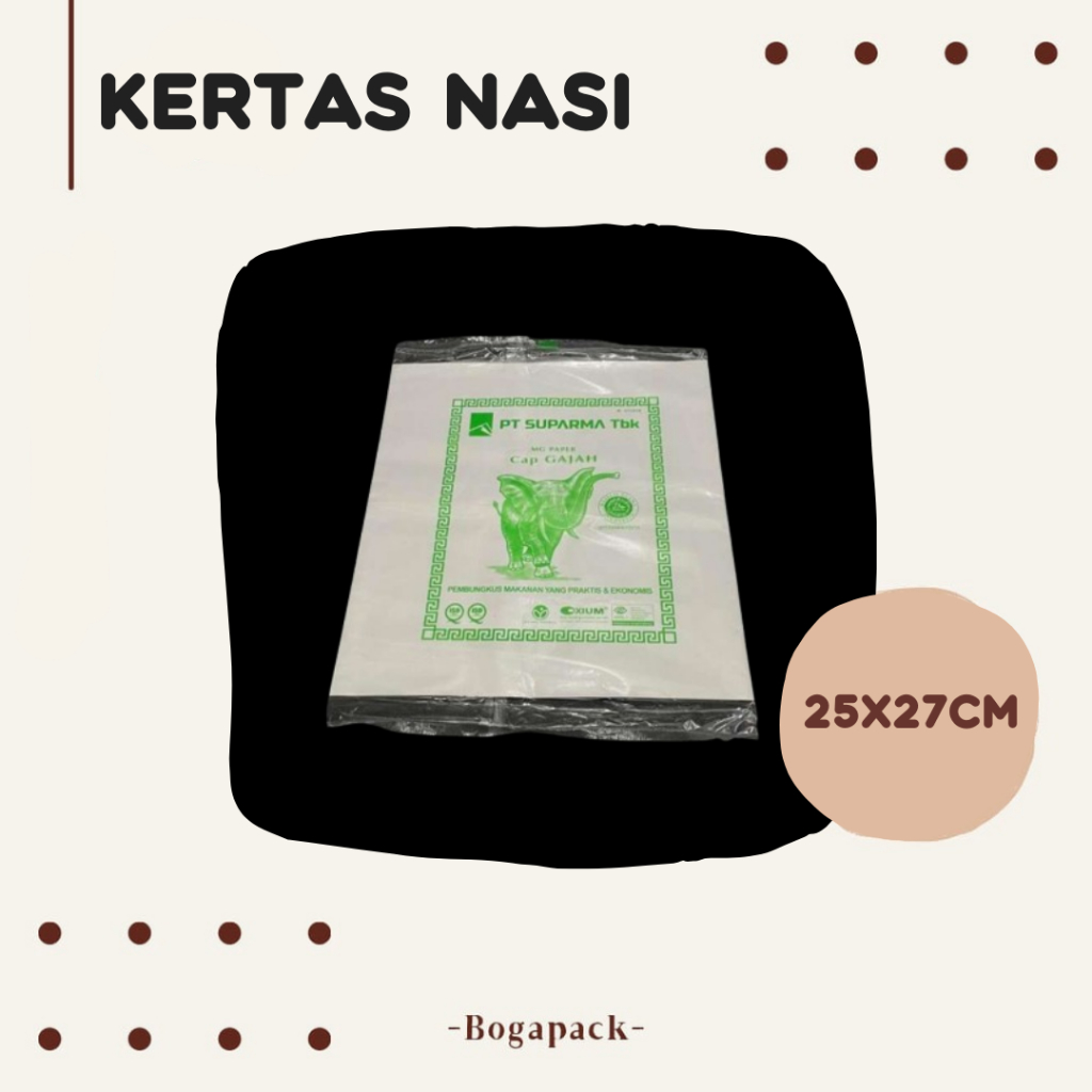 Kertas Nasi Putih 25x27cm isi 100pcs / Kertas Nasi KFC / Kertas Nasi Rapido