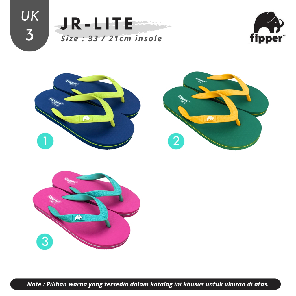 Fipper Junior Lite / Sandal Jepit Anak / Fipper Anak UK 3 (size 33)