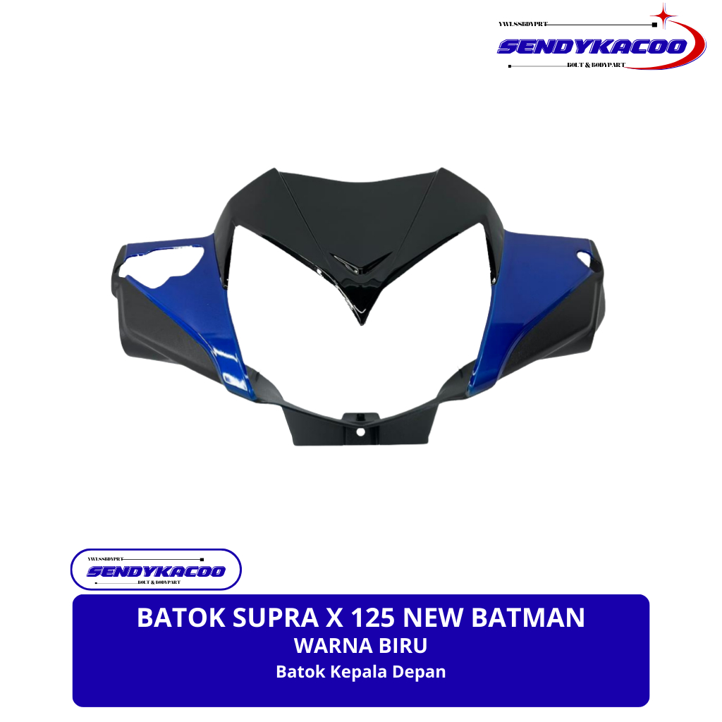 batok depan supra x 125 batman warna Biru / batok lampu supra x 125