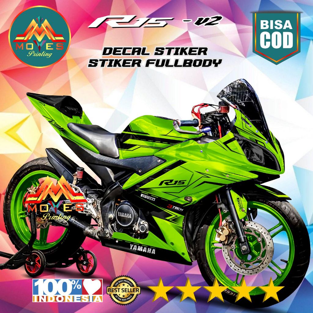 Terbaru ( cod )  Decal R15 V2 Full Body Dekal R15 V2 Stiker R15 V2 Full Body Keren Hitech Stiker R15