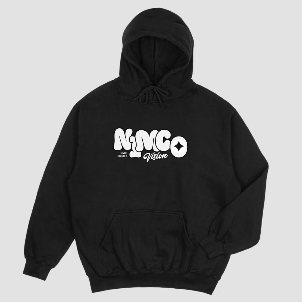 Hoodie Nimco Hitam NM0010 Sweatershirt Pria Wanita