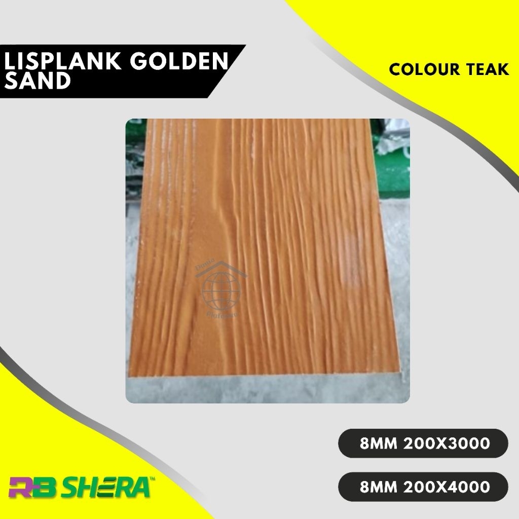 Lisplank Shera Golden Sand Teak / lisplank kayu warna / lisplang / lisplank 3 meter / lisplank GRC /