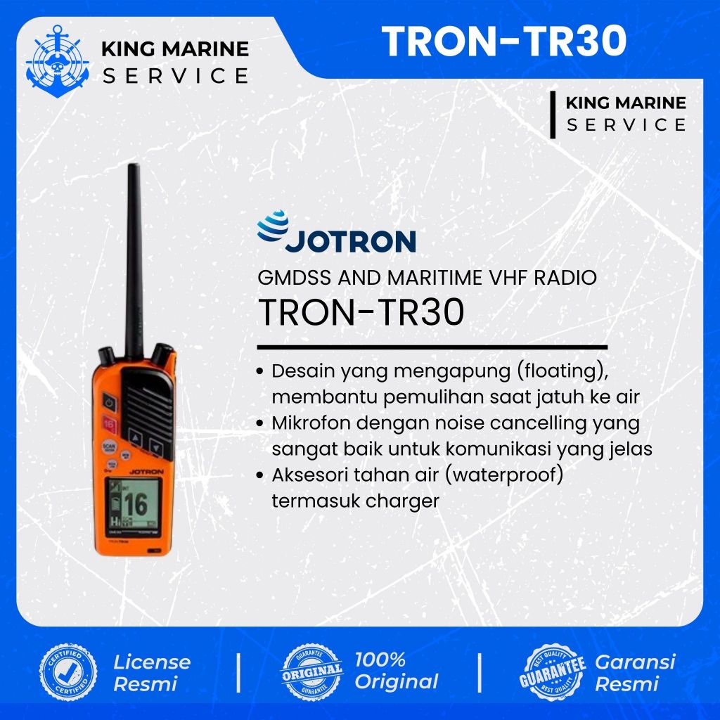JOTRON TRON TR-30 GMDSS and Maritime VHF Radio
