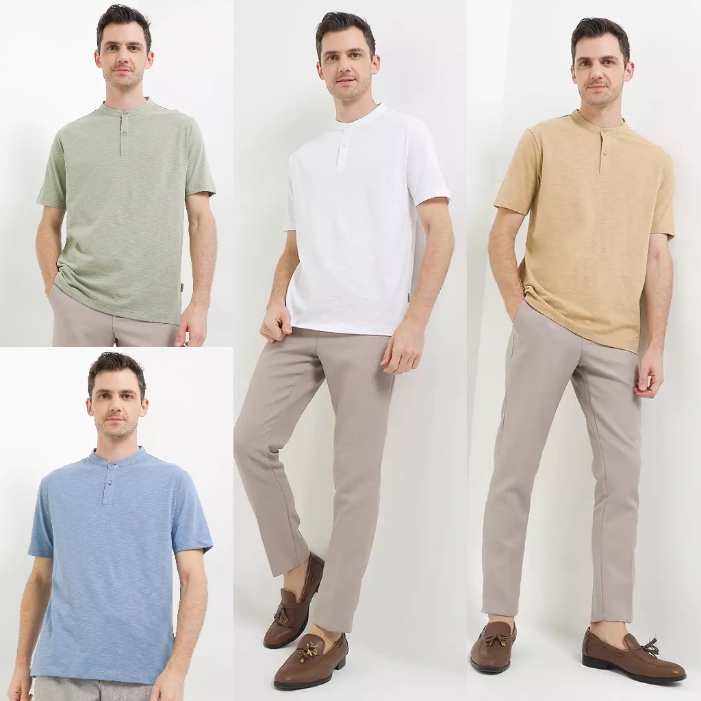 Hush Puppies Lamal Original (Kaos Polo Polos Pria Kerah Mandarin)