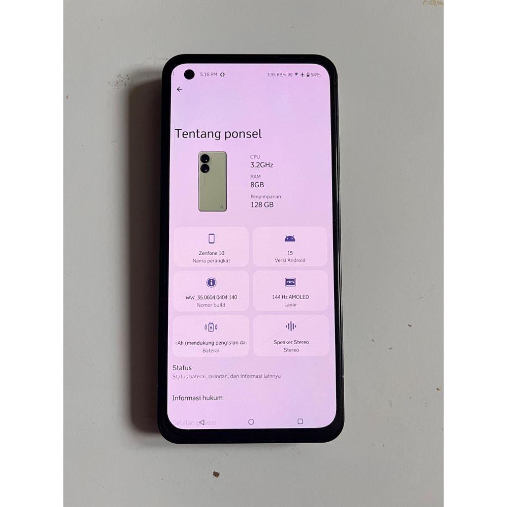 Asus Zenfone 10 8/128 Bekas Second