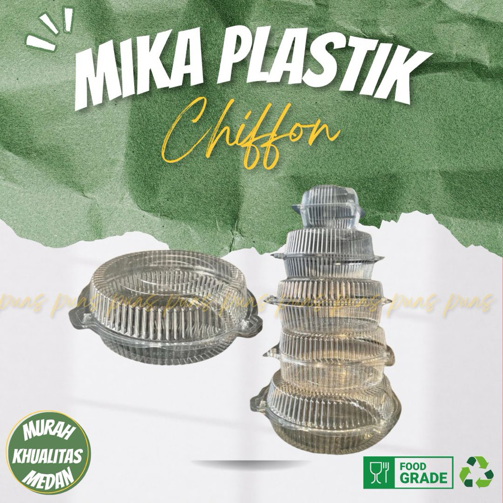 Mika Bolu Sifon Chiffon Bundar Ukuran 16 20 22 l Mika Plastik Kue Bulat Kotak Chiffon
