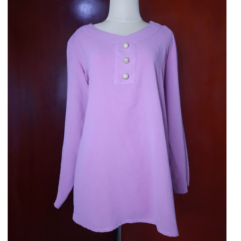 [Alien'sgecko] Tunik wanita atasan tunik bahan katun lembut tunik casual