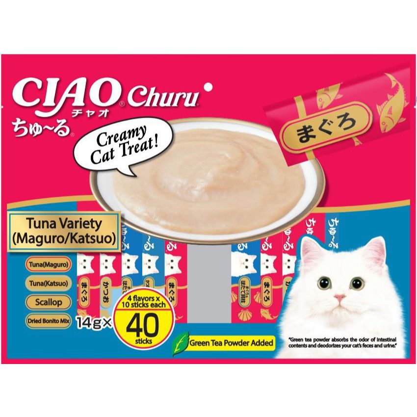 Promo Ciao Creamy Snack Cemilan Kucing Ciao Isi 40 Tuna Katsuo