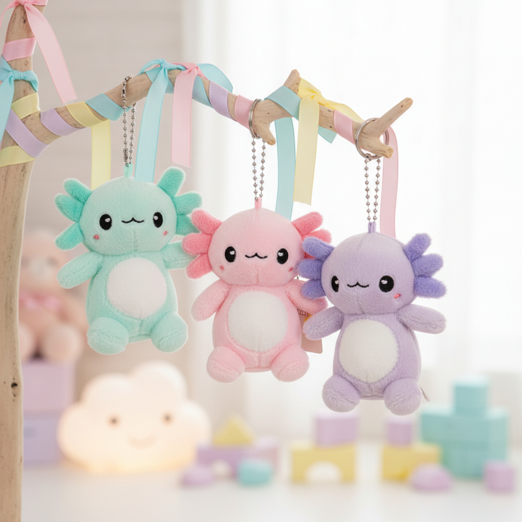 GANCI Boneka AXOLOTL GEMOY Aesthetic Gantungan Kunci Tas HP Lucu & Unik Mix TB-934