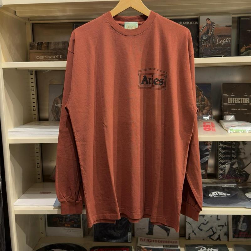ARIES ARISE - TEMPLE LOGO KS TSHIRT (BROWN)