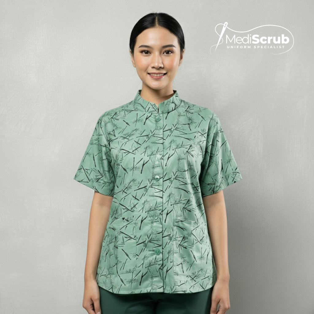 MEDISCRUB - Baju jaga OK KOKO MOTIF - Baju scrub Oka Seragam Medis | Dokter Perawat Medical UNIFORM
