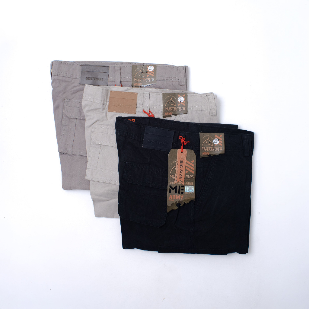 MUSTEVANS CELANA PANJANG ARMY CARGO KARGO PRIA