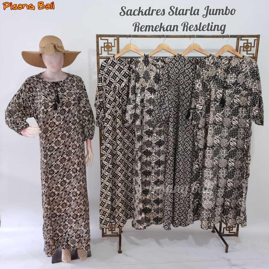 Sekdres Starla Jumbo Resleting by Pisang Bali Busui Bahan Rayon Halus Terlaris Asli Pekalongan