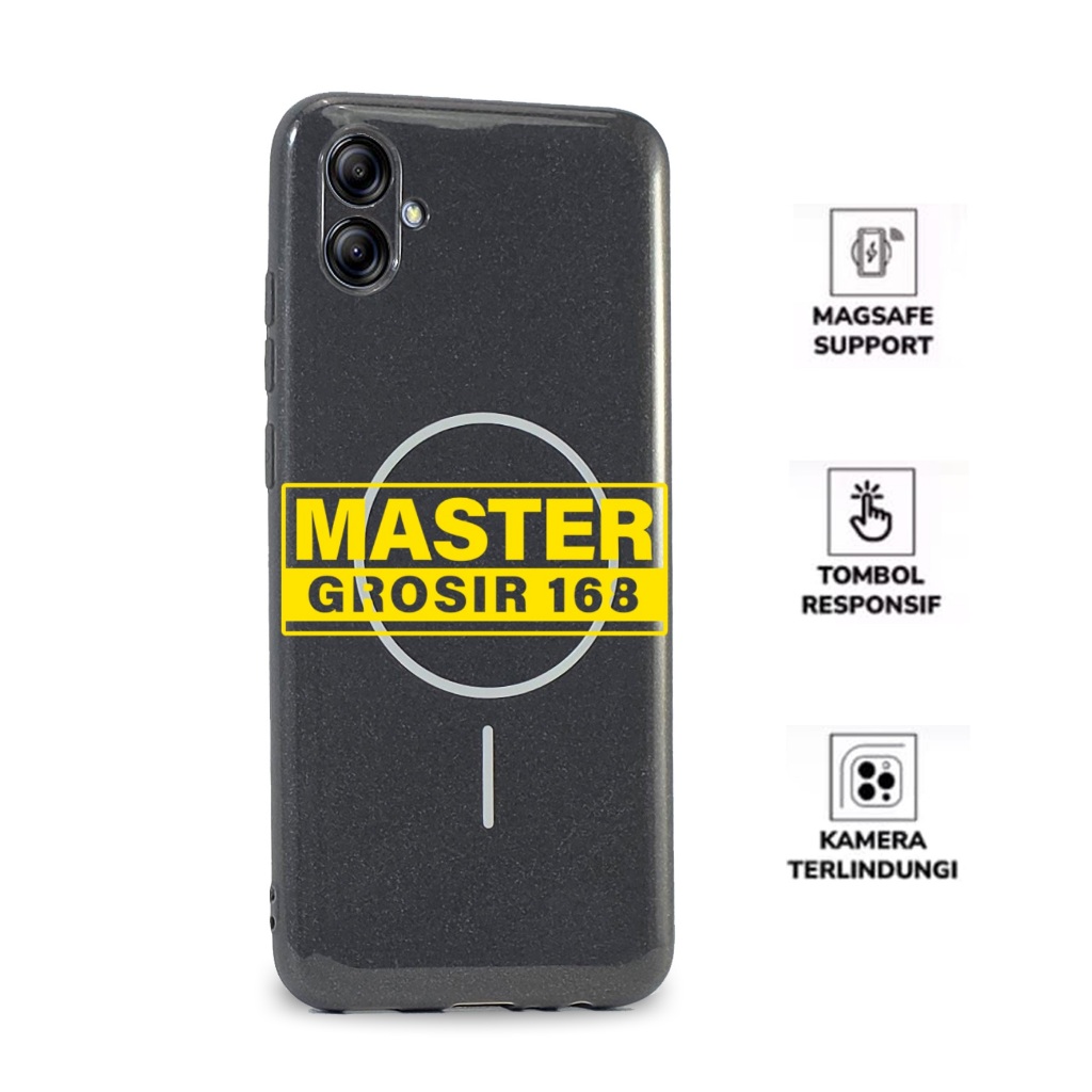 CASE SAMSUNG A03 SAMSUNG A04 SAMSUNG A04E SAMSUNG A04S CASE MAGSAFE BLACK GLOSSY MAGNETIC MAGSAFE MA