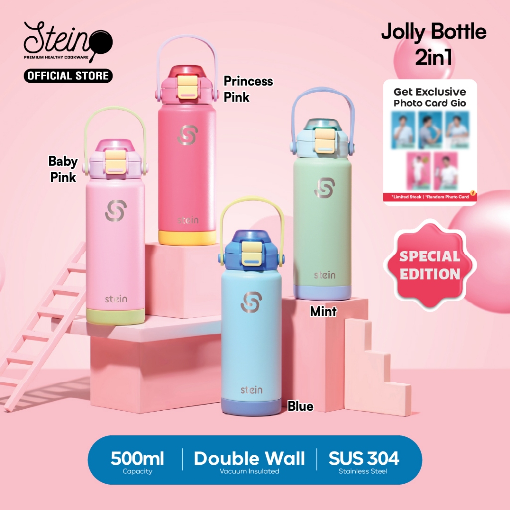 Stein Tumbler Jolly Bottle 2in1 500ml - Botol Minum Dua Fungsi SUS 304