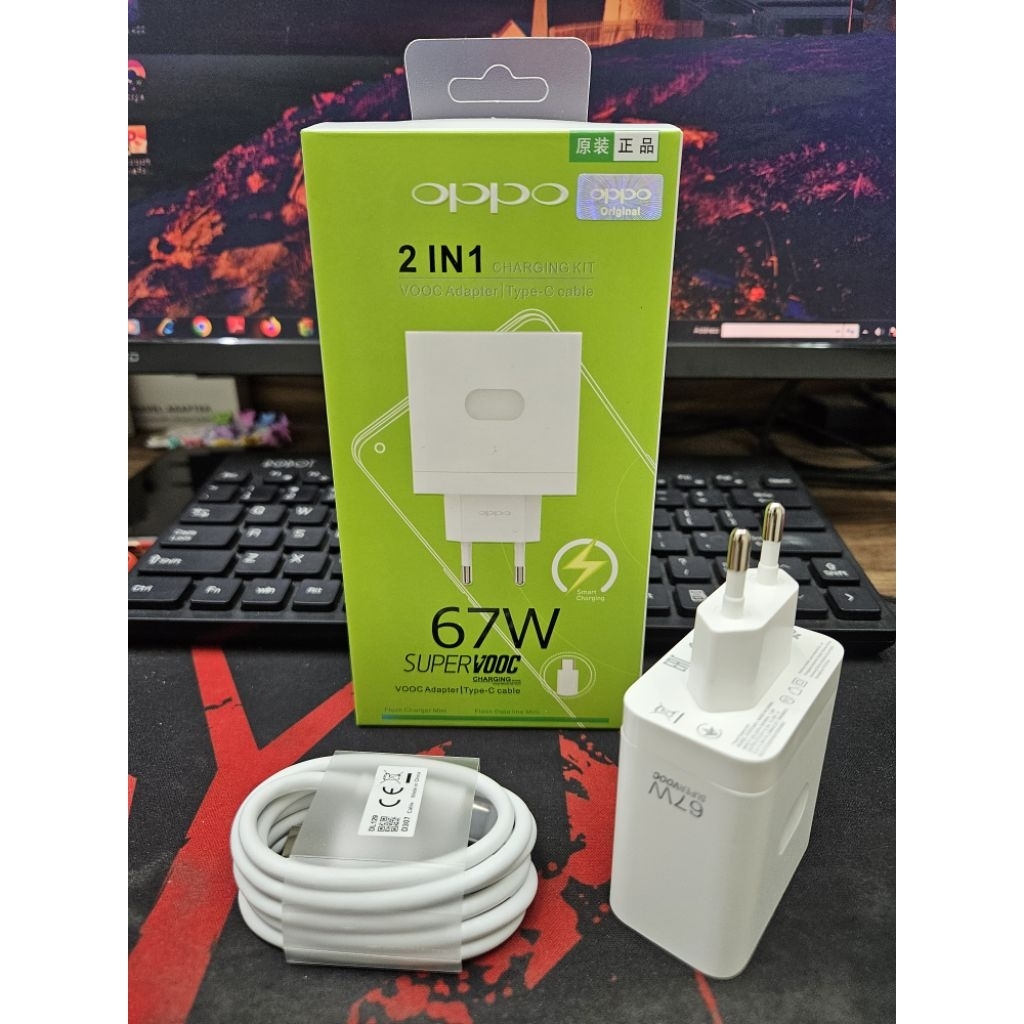 Charger Hp OPPO SUPERVOOC 67 80 100 Watt A78 A98 Reno 5 6 7 7z 8 8T 8z 10 11 11F Pro 5G Fast Chargin