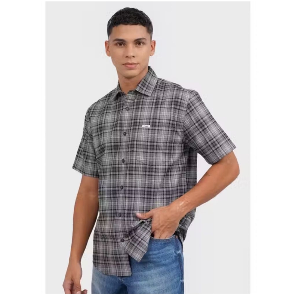 kemeja pendek Wrangler Reguler fit original