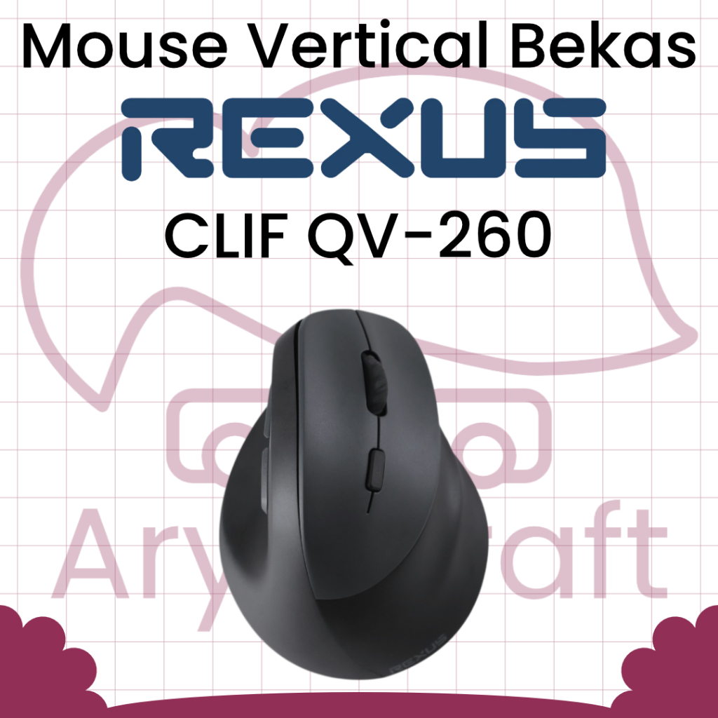 Rexus Mouse Vertical Wireless CLIF QV-260 Bekas/Seken/Second