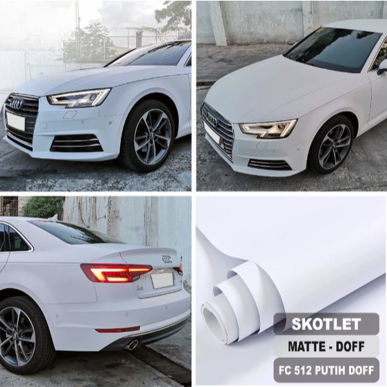 Stiker Putih Dop Skotlet L122 Cm Wrapping Kendaraan Bahan Tebal Best Quality Stiker Mobil Motor Stic