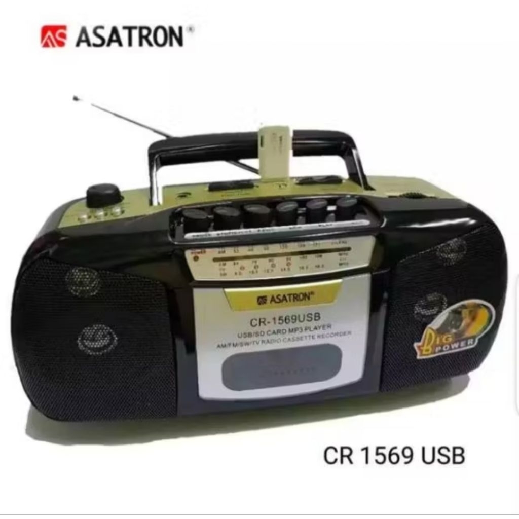 TERMURAH BISA COD Radio ASATRON CR-1568/1569USB RADIO KASET TAPE Pita AM FM Flashdisk SD Card 4 Band