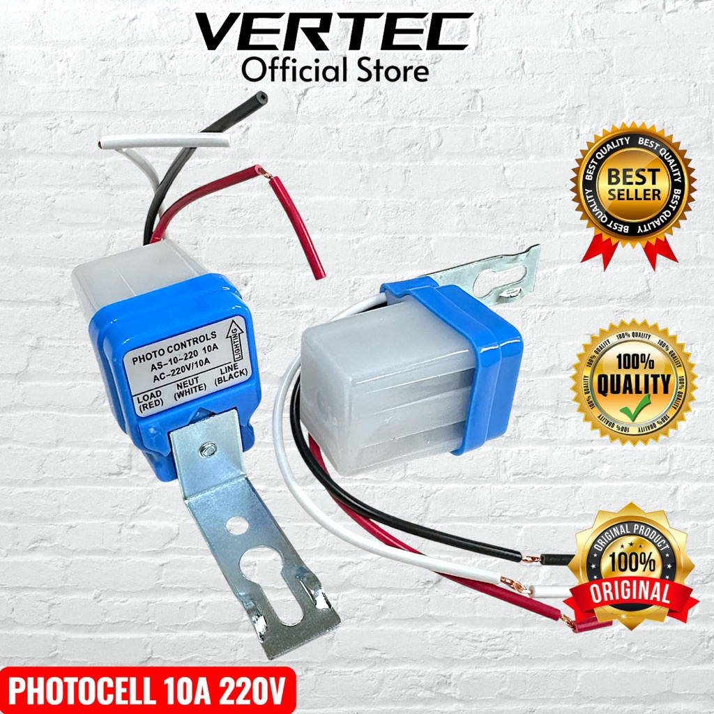 Photocell 10A AC 220V Photo Foto Cell Photosell Control Sensor Saklar Lampu Cahaya ON OFF Otomatis M