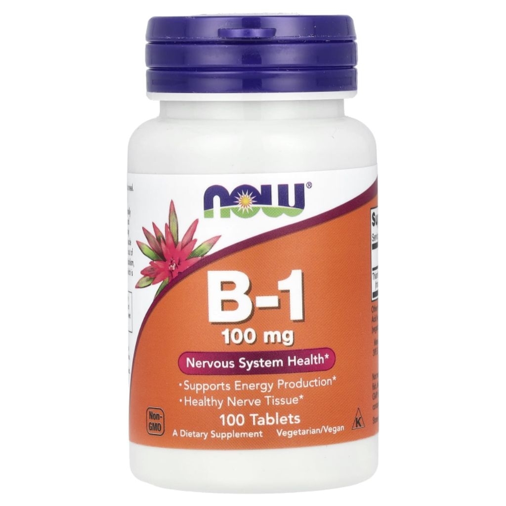 Now Foods B-1 B1 B 1 100 mg 100Tablets 100mg 100 Tablets