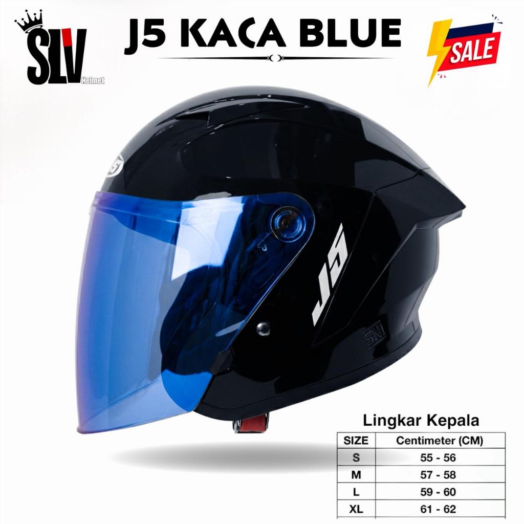 HELM FULL FACE MLA CRYPTON NEW MLA CRYPTON V2 HITAM KACA HITAM BLUE CLEAR SNI HELM FULL FACE DEWASA