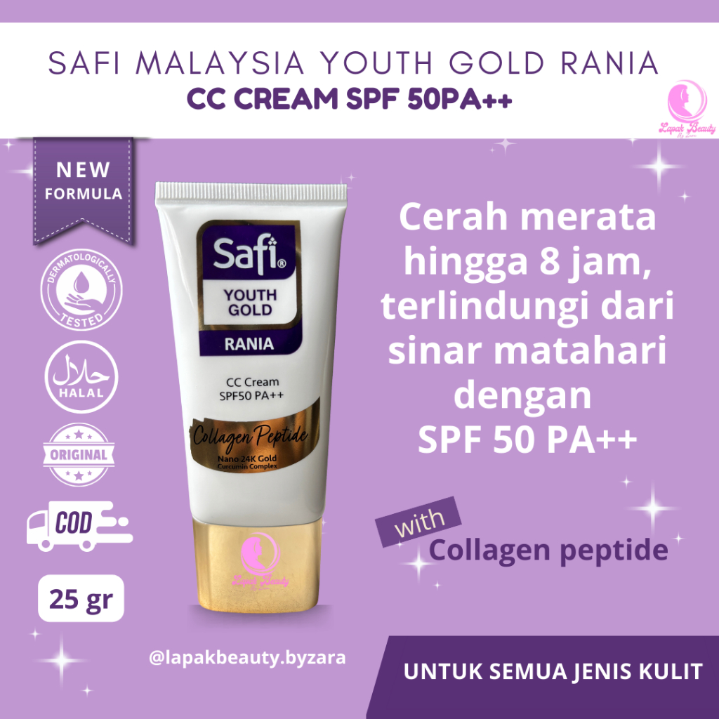 Safi CC Cream Spf 50 Brightening Whitening Cream Krim Pencerah Wajah