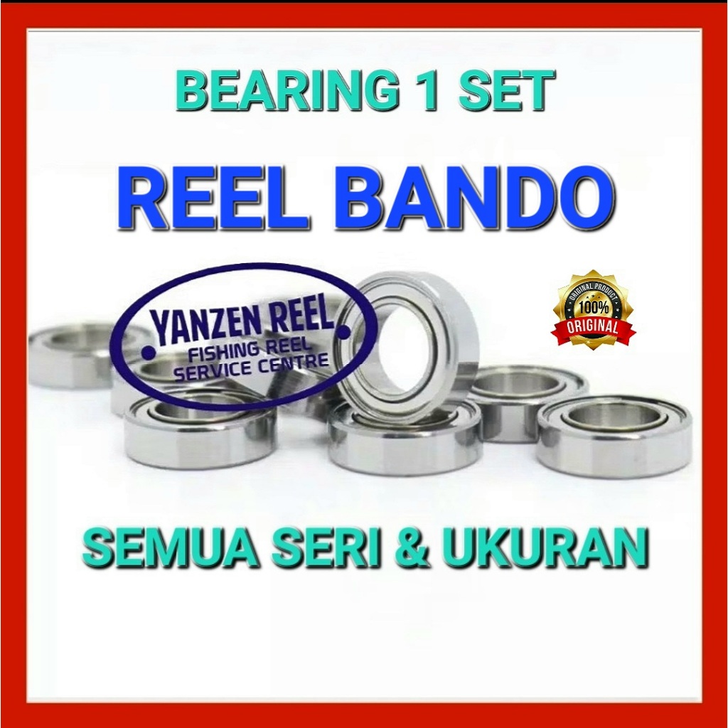 BEARING/LAKER 1 SET KHUSUS REEL BANAX DAN BANDO SEMUA SERI & UKURAN - SPAREPART BEARING STAINLESS RE