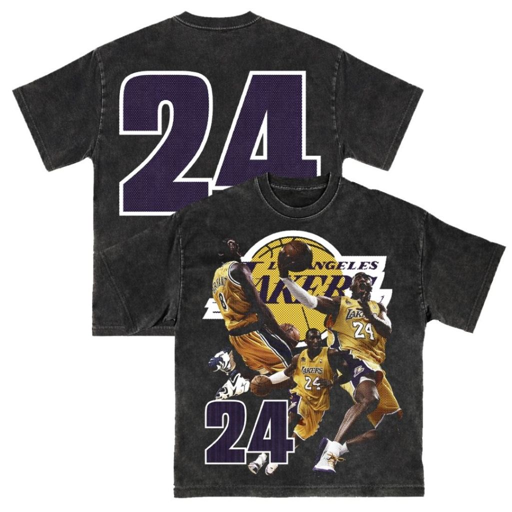 Psycho Crucify "Lakers" A2 Print Series Oversized T-Shirt | Stone Wash | Kaos Oversize | Vintage | A