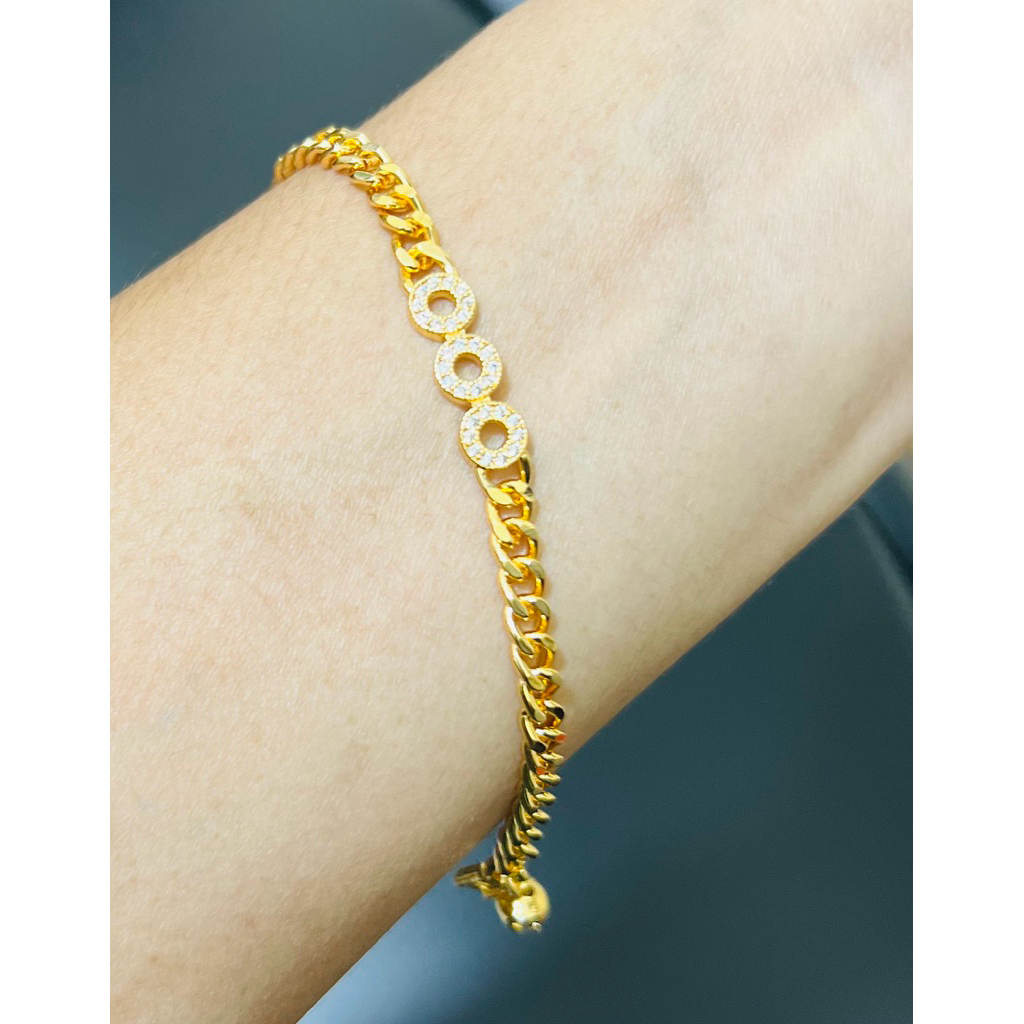 Gelang rantai anak/remaja uk15 cm lapis emas