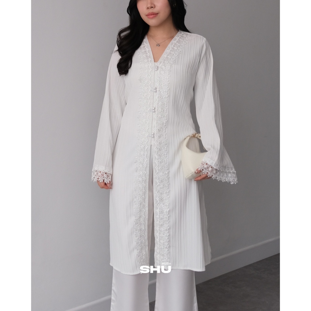 Shustudio - Abaya Long & Top RAYA 2026 | Baju Lebaran Hari Raya Tunik Abaya Brukat Kekinian