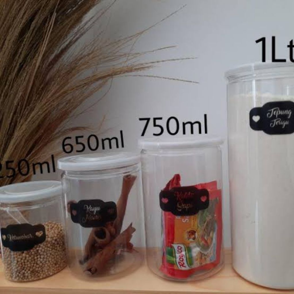 Toples Plastik 200ML Silinder Bening Transparan | Lodong Wadah tempat snack krupuk | Jar Wadah Plast