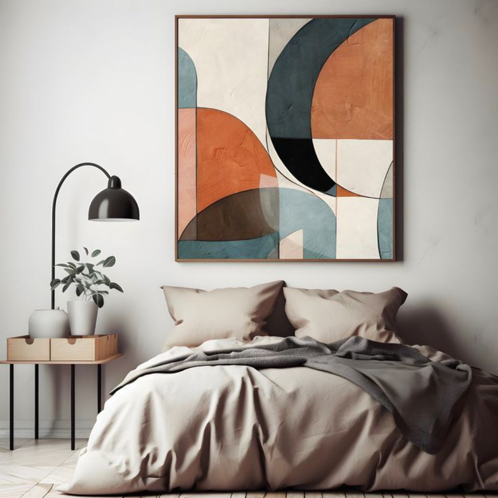 lukisan minimalis hiasan dinding ruang tamu kamar