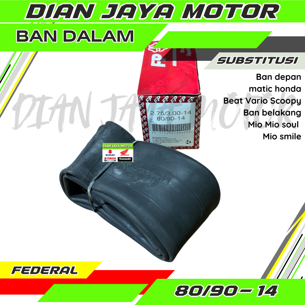 FEDERAL Ban dalam Matic 80/90-14 ban dalam belakang mio mio new mio soul mio smile mio sporty fino b