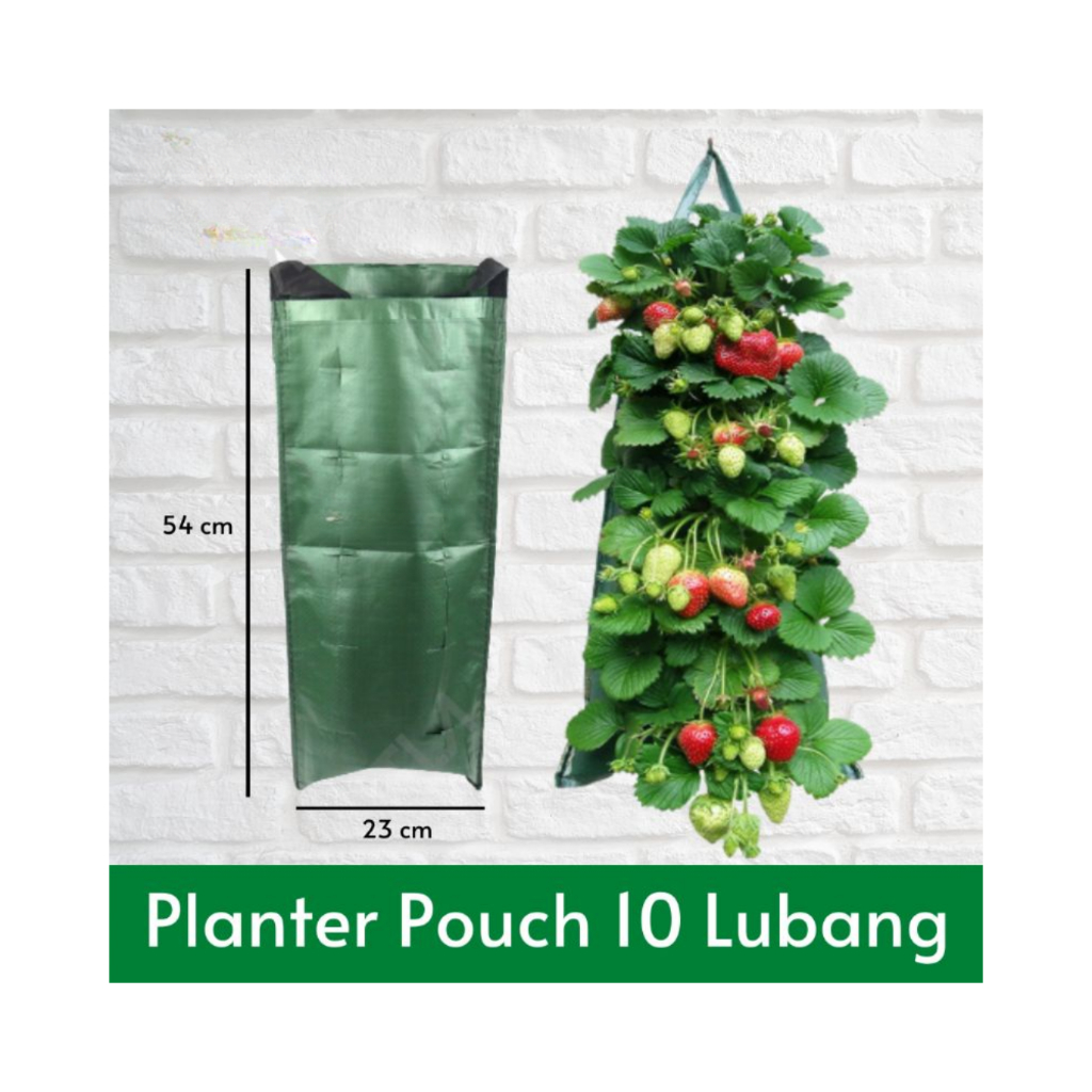 Pot Gantung 10 Lubang - Plant Pouch 10 Slits Planter Bag Easy Grow / Pot Dinding planter bag