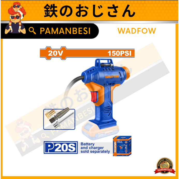 [WLN2520] WADFOW KOMPRESOR CORDLESS 20V 150PSI POMPA BAN MOBIL MINI KOMPRESOR