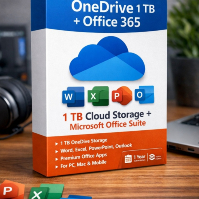 One Drive 1TB Plus Office 365 Original Lisensi 1 akun 5 device