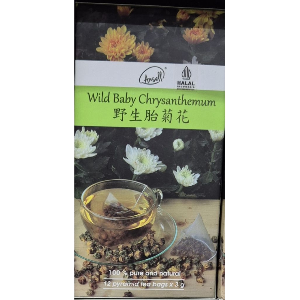 Teh Bunga Crysanthenium ANSELL Wild Baby Crysanthenium Tea 36g (12 x 3g) - HK-PC-PS-GF.